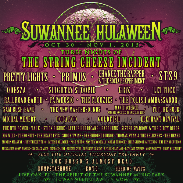 Suwannee Hulaween 2015 Announces Wave 2 LineUp and Costume Theme Oct